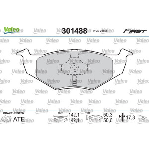 VALEO 301488 Klocki hamulcowe Przód dla