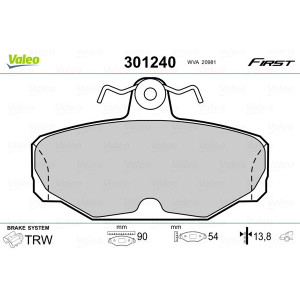 VALEO 301240 Bremsbeläge Hinten für