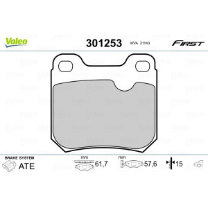 VALEO 301253 Plaquettes de frein Arrière pour