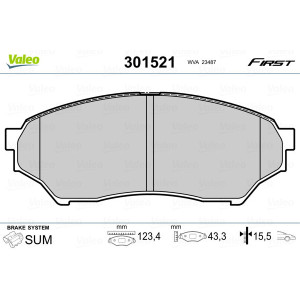 VALEO 301521 Pastiglie freno Anteriore per