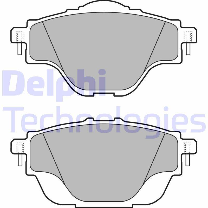 DELPHI LP2509 Pastillas de freno Trasero para