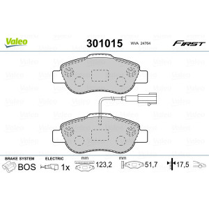 VALEO 301015 Brake Pads Set Front for