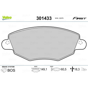 VALEO 301433 Pastiglie freno Anteriore per