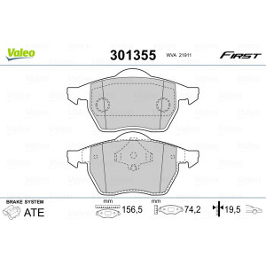 VALEO 301355 Pastiglie freno Anteriore per