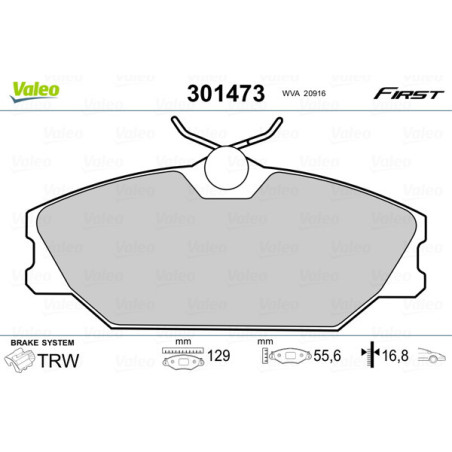 VALEO 301473 Pastiglie freno Anteriore per
