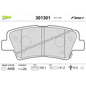 VALEO 301301 Pastillas de freno Trasero para