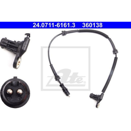 ATE 24.0711-6161.3 ABS Wheel Speed Sensor Front for Renault Master