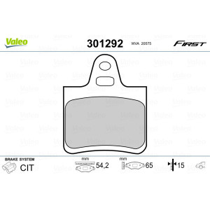 VALEO 301292 Brzdové platničky Zadné pre