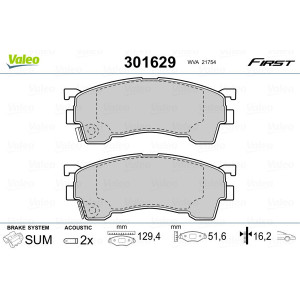 VALEO 301629 Pastillas de freno Delantero para