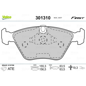 VALEO 301310 Pastillas de freno Delantero para