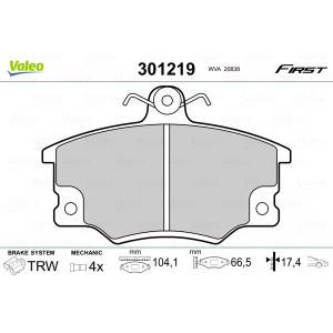 VALEO 301219 Pastiglie freno Anteriore per