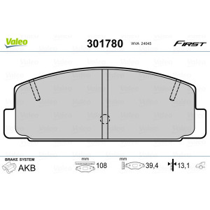 VALEO 301780 Brzdové platničky Zadné pre