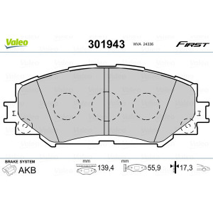 VALEO 301943 Brake Pads Set Front for