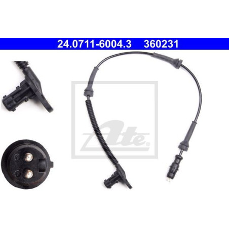 ATE 24.0711-6004.3 ABS Wheel Speed Sensor Front for Renault Master