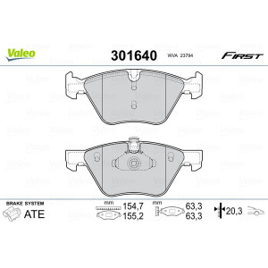 VALEO 301640 Pastillas de freno Delantero para