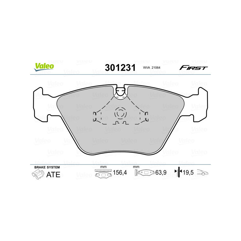 VALEO 301231 Pastillas de freno Delantero para