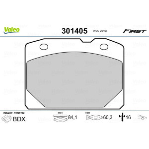 VALEO 301405 Bremsbeläge Vorne für