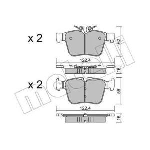 Plaquettes de frein Arrière pour Mercedes Classe C W205 S205 C205 A205 METELLI 22-1020-0