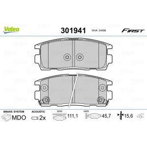 VALEO 301941 Pastillas de freno Trasero para