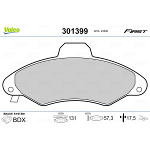 VALEO 301399 Brzdové destičky Přední pro
