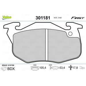 VALEO 301181 Pastiglie freno Anteriore per