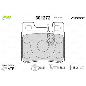 VALEO 301272 Pastiglie freno Posteriore per