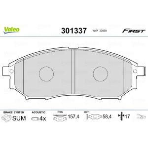 VALEO 301337 Pastiglie freno Anteriore per