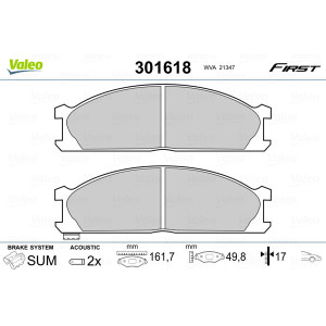 VALEO 301618 Pastiglie freno Anteriore per
