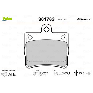 VALEO 301763 Brake Pads Set Rear for