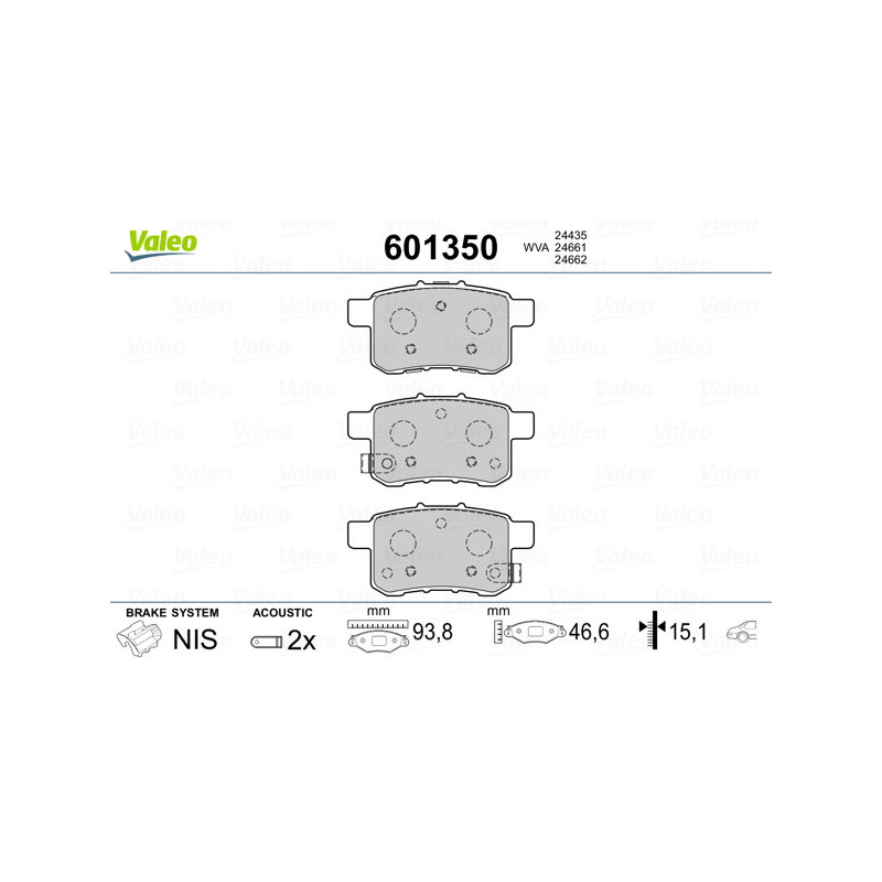 VALEO 601350 Brake Pads