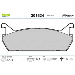 VALEO 301624 Pastillas de freno Trasero para