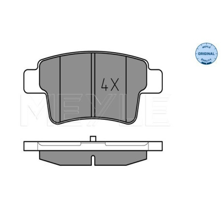 MEYLE 025 245 4016 Brake Pads Set Rear for Citroen C4 Picasso Grand Picasso