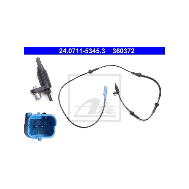 ATE 24.0711-5345.3 ABS Wheel Speed Sensor Front for 407 C5 C6 508