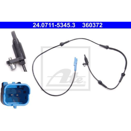 ATE 24.0711-5345.3 Sensor ABS revoluciones rueda delantero para 407 C5 C6 508