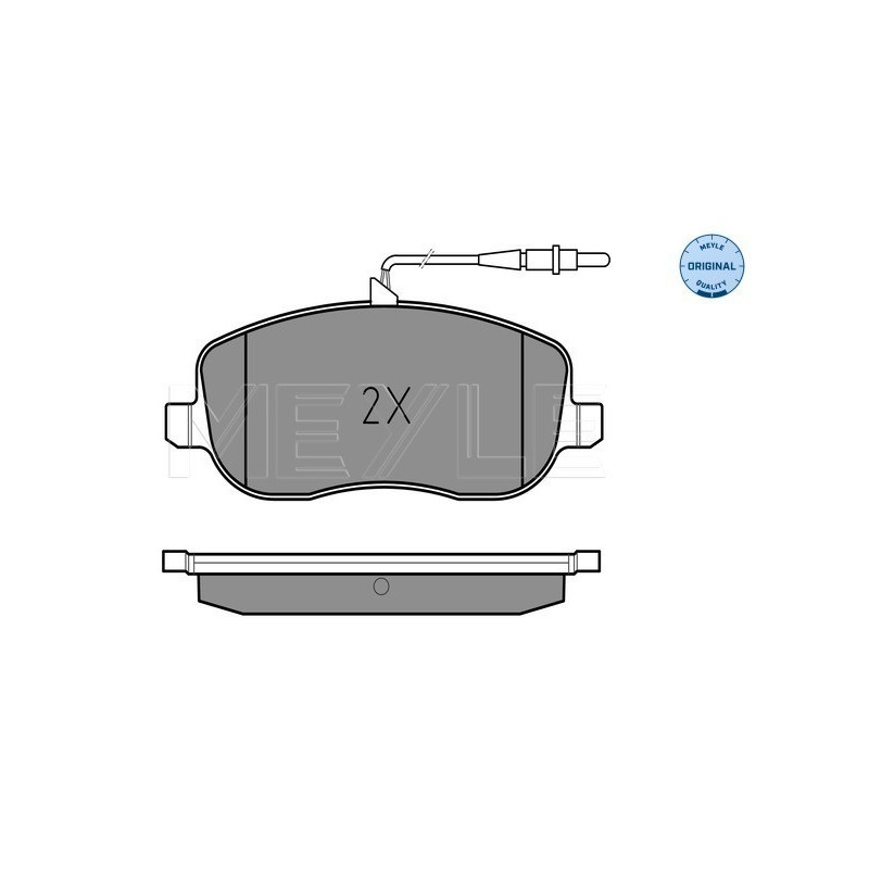 MEYLE 025 202 6119/W Pastiglie freno anteriore per Expert JUMPY Scudo 807 C8 Phedra Ulysse Croma