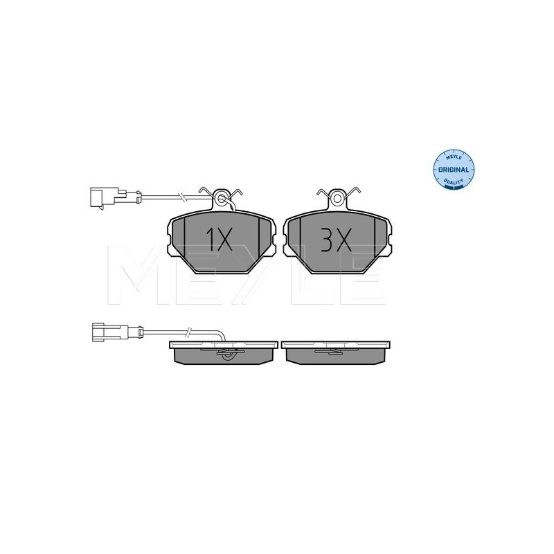 MEYLE 025 211 0016/W Bremsbeläge Vorne für Tipo Tempra Dedra Y10