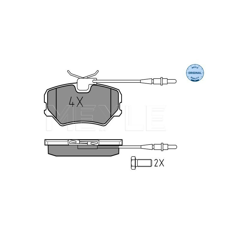 MEYLE 025 212 0918/W Brake Pads Set Front for Peugeot 405