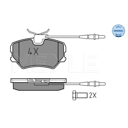 MEYLE 025 212 0918/W Brzdové platničky predné pre Peugeot 405