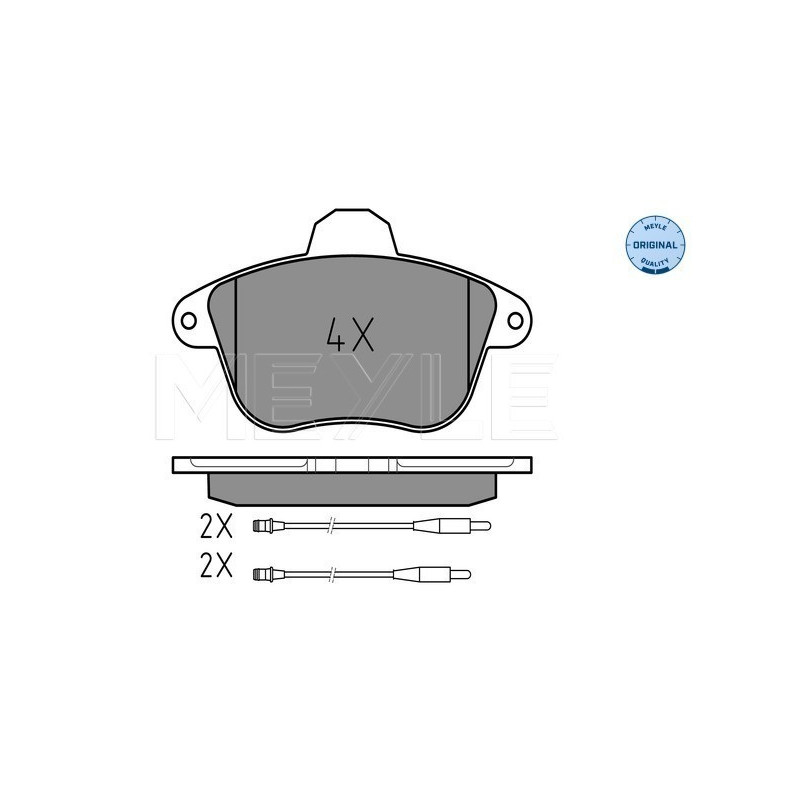 MEYLE 025 215 0717/W Brake Pads Set Front for Peugeot 605