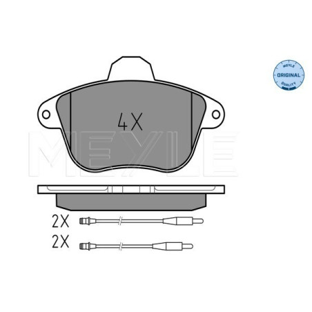 MEYLE 025 215 0717/W Pastiglie freno anteriore per Peugeot 605