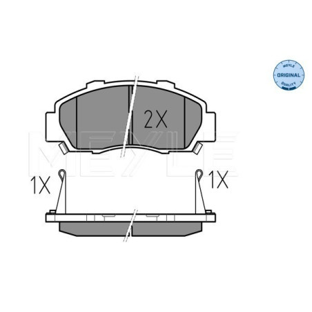 MEYLE 025 216 5118/W Plaquettes de frein avant pour Accord 600 Civic Legend Prelude HR-V CR-V