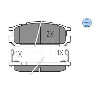 MEYLE 025 217 0315/W Klocki hamulcowe tył dla Subaru Impreza Legacy