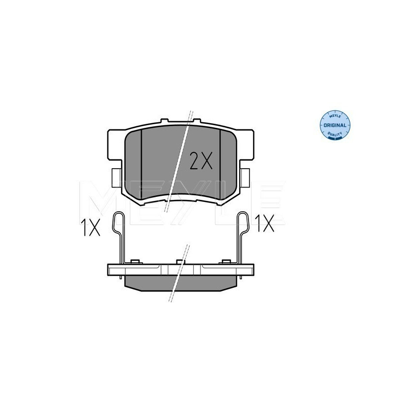MEYLE 025 217 1914/W Klocki hamulcowe tył dla Civic Accord SX4 Prelude Legend Insight Shuttle CR-Z