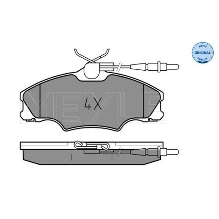 MEYLE 025 217 2419/W Bremsbeläge Vorne für Peugeot 406