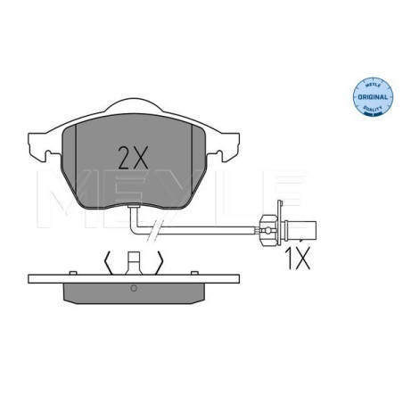 MEYLE 025 218 4919/W Plaquettes de frein avant pour Alhambra Galaxy Sharan