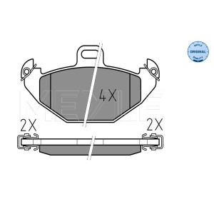 MEYLE 025 219 6514 Bremsbeläge Hinten für Renault Laguna