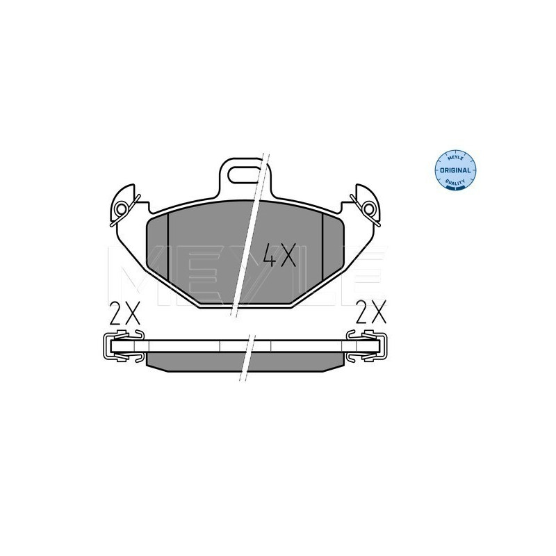 MEYLE 025 219 6514 Bremsbeläge Hinten für Renault Laguna