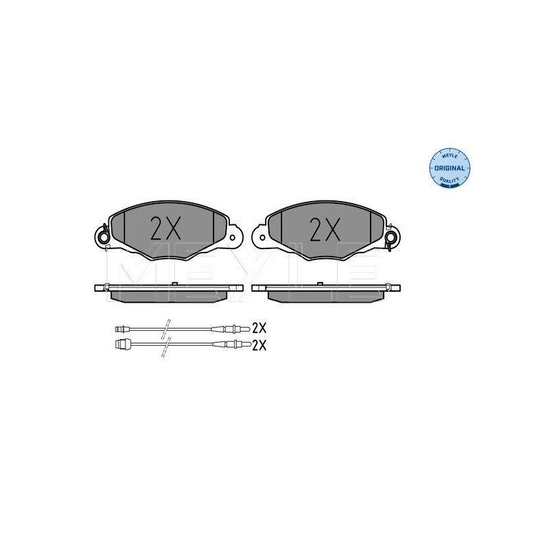 MEYLE 025 231 3518/W Brzdové platničky predné pre Citroen Xantia XM