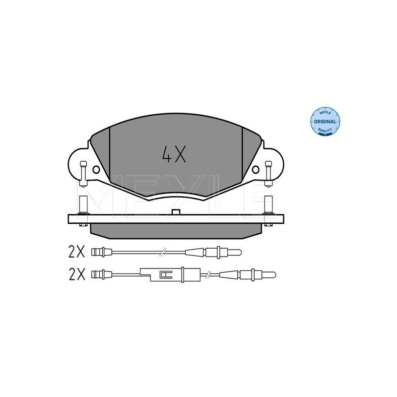 MEYLE 025 232 7318 Brzdové destičky přední pro Citroen C5