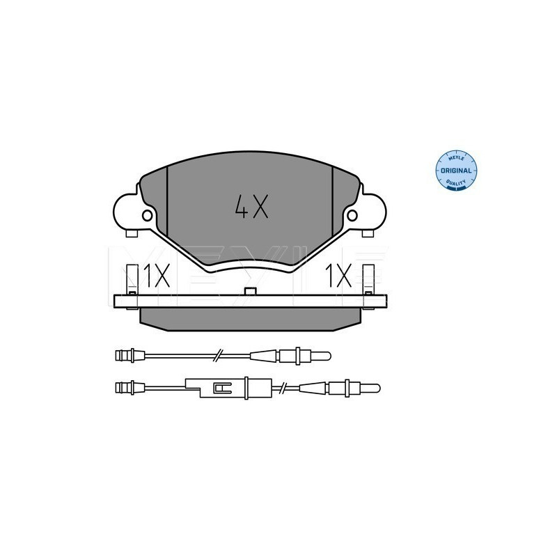 MEYLE 025 232 7717/W Pastillas de freno delantero para Citroen C5